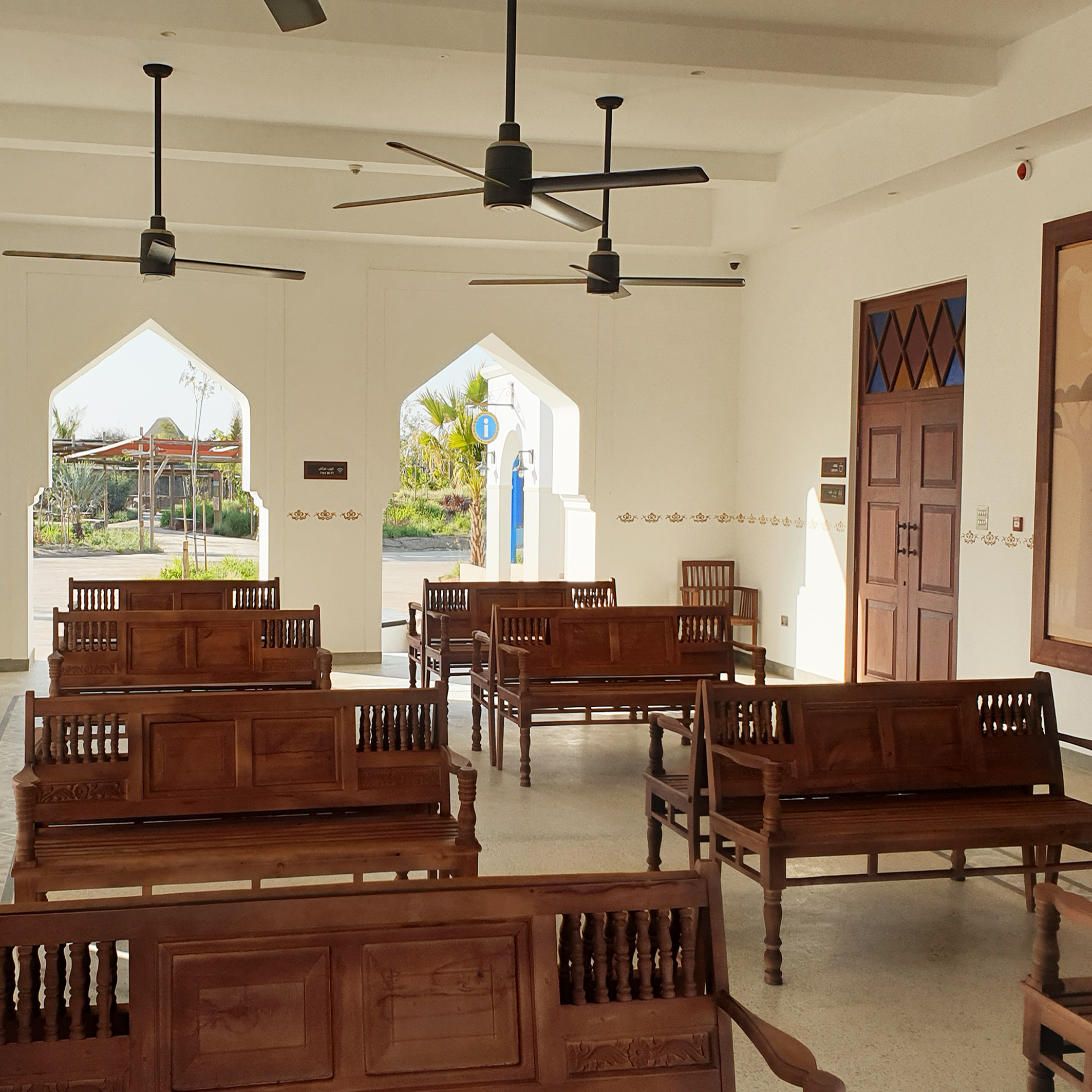 The ‘Zanzibar’ Terminal buildings were designed to look like a traditional colonial era terminal, with a large map wall, railway station style benches, and large wall clock. Dawsons were responsible for all ID and FF&E elements.