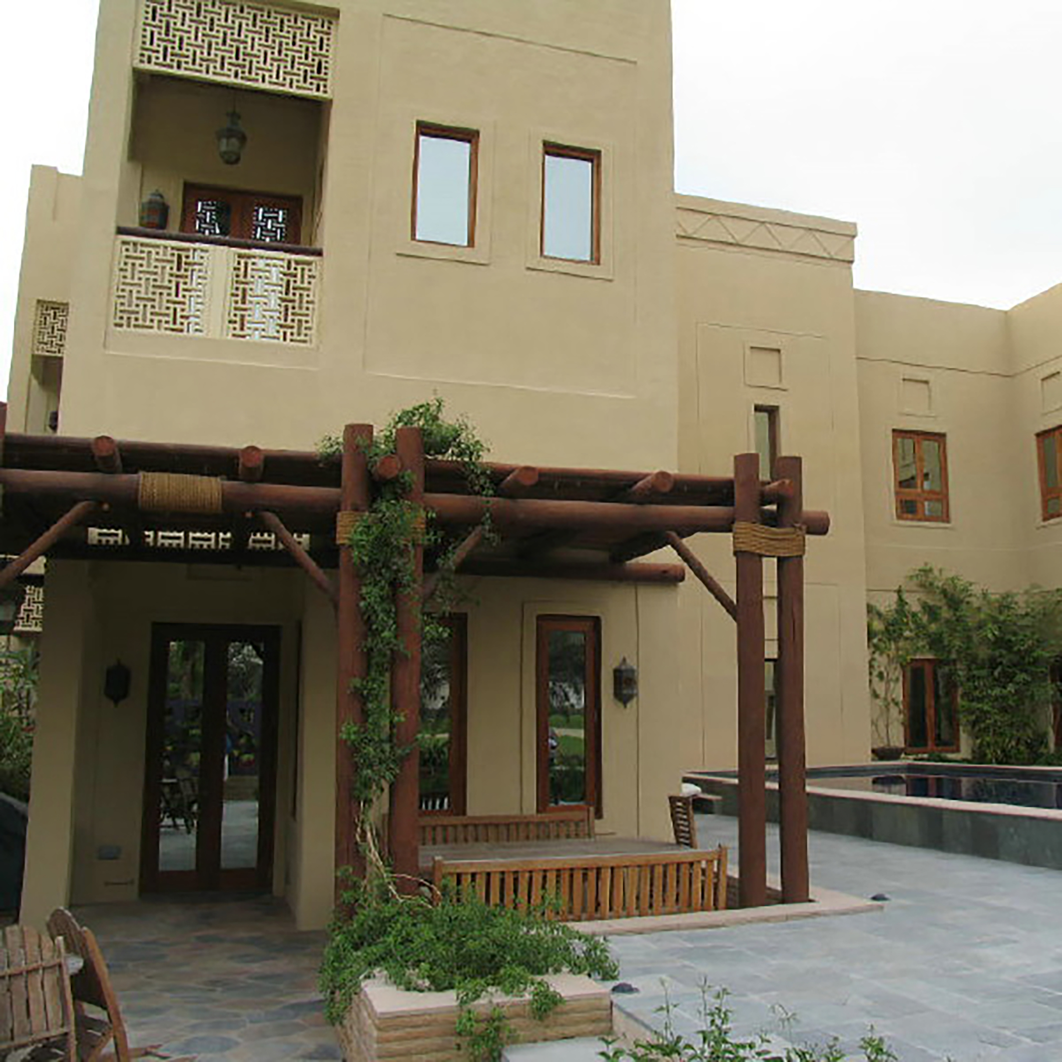 The Villa featured lots of wood and other natural materials.