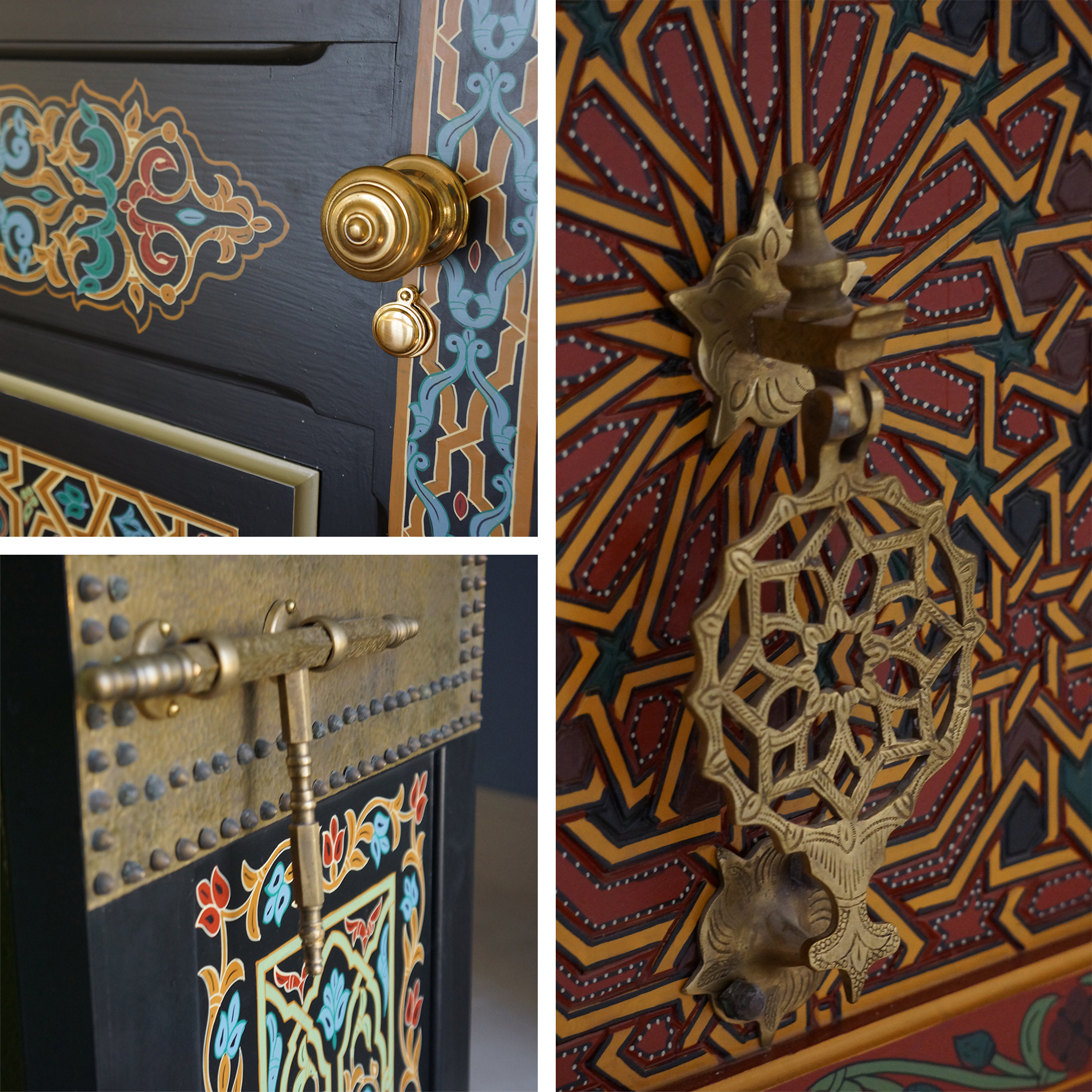 The doors were hand painted by a team from Morocco.